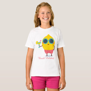 T-shirt Cute Tropical Summer Beach vacances Lemon Funny