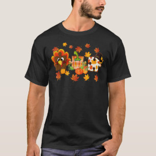 T-shirt Cute Turkey Autism Awareness Puzzle Pumkin for th