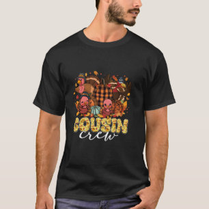 T-shirt Cute Turkeys Citrouilles Thanksgiving Cousin Crew