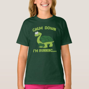 T-shirt Cute Turtle Run Funny Gag