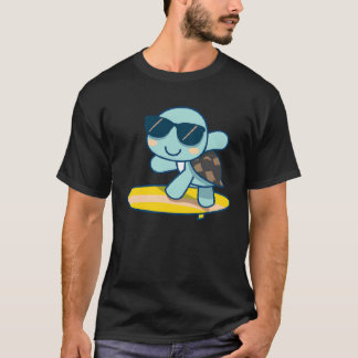 T-shirt Cute turtle wearing sunglasses on surfboard