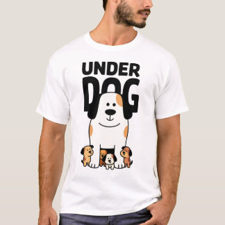 T-shirt Cute Underdog Puppy Group Cartoon