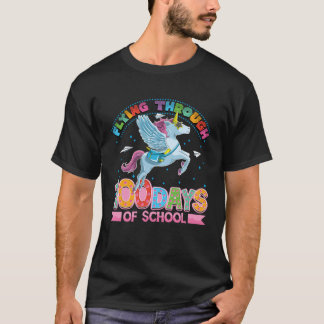 T-shirt Cute unicorn 100 days of school girls