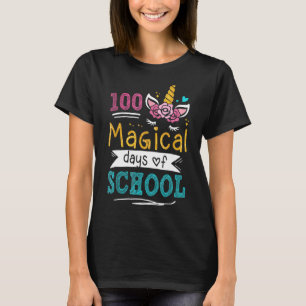 T-shirt Cute Unicorn 100 Magical Days Of School 100th Day