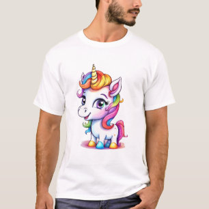 T-shirt Cute Unicorn Cool Rainbow positif