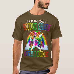 T-shirt Cute Unicorn Deuxième Année Premier Jour Retour À 