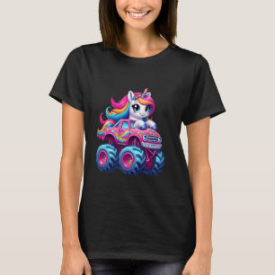 T-shirt Cute Unicorn équitation Pink Monster Camion Unicor