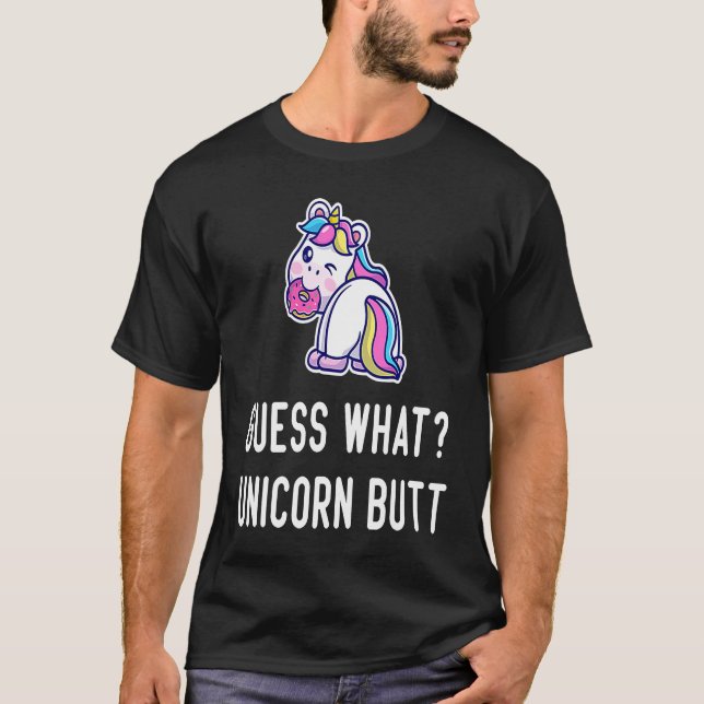 T-shirt Cute Unicorn Guess Unicorn Butt Filles Drôle Femme (Devant)
