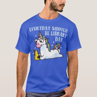 T-shirt Cute Unicorn Lecture Livre Librairie Lover Bibliot