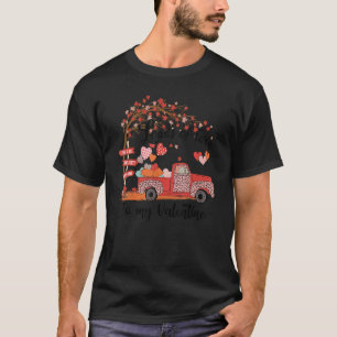 T-shirt Cute Valentine Ramasse Conception Camion En Amour 