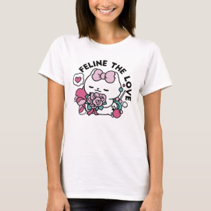 T-shirt Cute Valentine's Cat Design - Feline the Love
