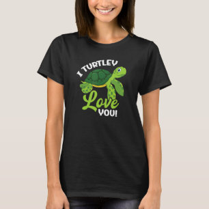 T-shirt Cute Valentines Day Turtle I Turtley Love You Val