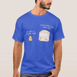 T-shirt Cute Vegan Pun Tofu et les haricots aiment la nour