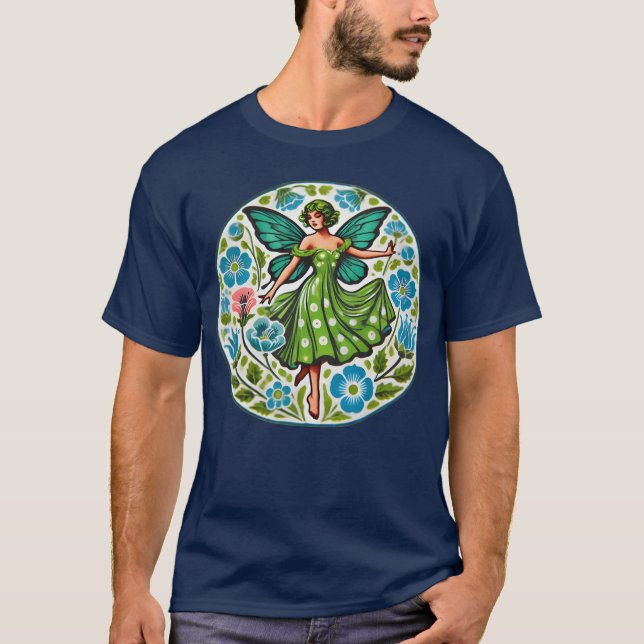 T-shirt Cute Vintage Fairy funny (Devant)
