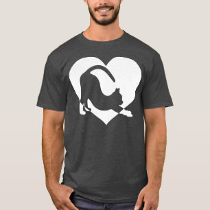 T-shirt Cute vintage Qui aime Chats Chats Noir chat Drôle