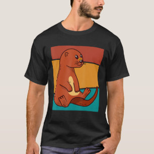 T-shirt Cute Vintage River Otter