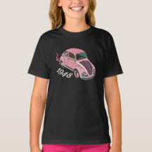 CUTE VOITURE ROSE, VOITURE CLASSIQUE, VINTAGE VOIT