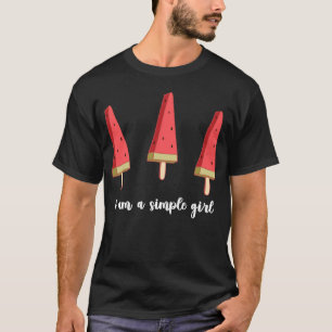T-shirt Cute Watermelon Popsicles Fruits d'été Fruit femme