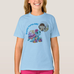 T-shirt Cute Whimsical Floral Tortue photo Anniversaire