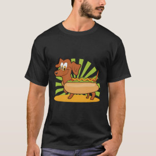 T-shirt Cute Wiener Hot Dog I Funny Puppy Dachshund Cadeau