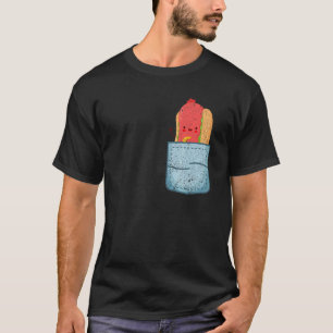 T-shirt Cute Wiener Poche Hot Dog Franks Saucisson Fast Fo