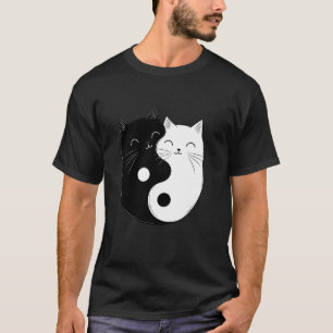 T-shirt Cute Yin et Yang Chats Bouddhisme Amoureux des cha