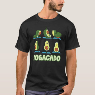 T-shirt Cute Yogacado Avocado Yoga Asana Poses Méditation