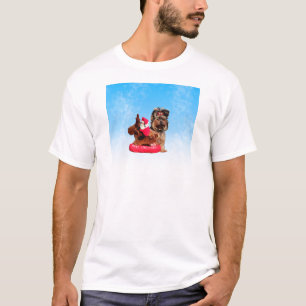 T-shirt Cute Yorkshire Terrier Joyeux Noël