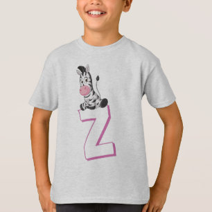 T-shirt Cute Z pour Zèbre - Enfants Anglais ABCD Alphabet