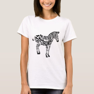 T-shirt Cute Zebra Strong Ehlers Danlos Sensibilisation au