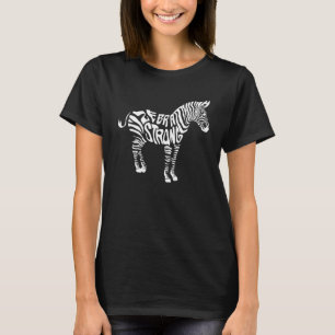 T-shirt Cute Zebra Strong Ehlers Danlos Sensibilisation au