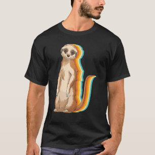 T-shirt Cute Zoo Animal Afrique Safari Meerkat Retro Meerk
