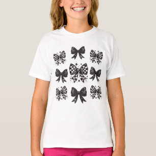 T-shirt Cutecore arcs noirs et blancs