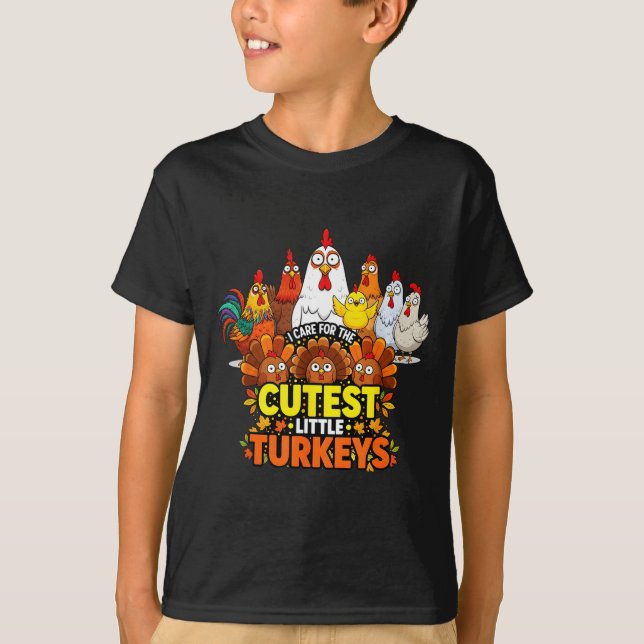T-shirt Cutest Little Turkeys Funny Thanksgiving Teacher D (Devant)