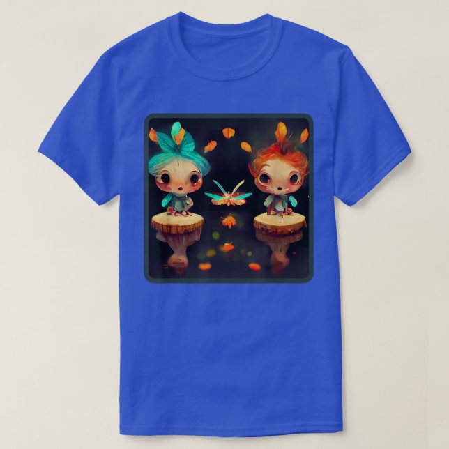 T-shirt Cutie Chibi Féeries Kawaii Fairies Fae Friends (Design devant)