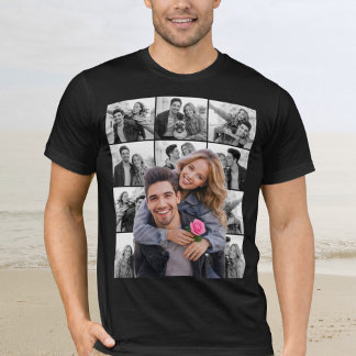 T-shirt Cutout Photo Collage For Couple