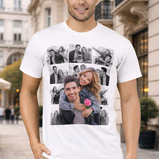 T-shirt Cutout Photo Collage For Couple