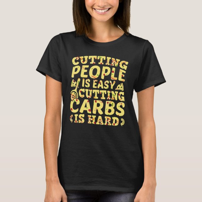 T-shirt Cutting people is easyu2013 Keto diet introvert  a (Devant)