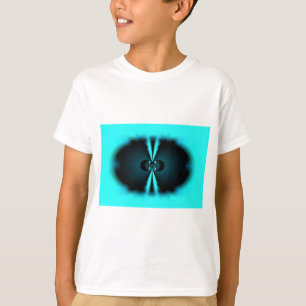 T-shirt Cyan et Black Abstrait Art Print