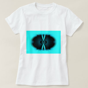 T-shirt Cyan et Black Abstrait Art Print
