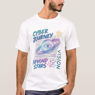 T-shirt Cyber Journey - Retro 90s Futurist Space Aesthetic