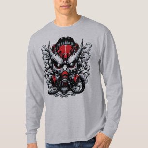 T-shirt Cyber Oni : Masque de Guerrier de la Fumée