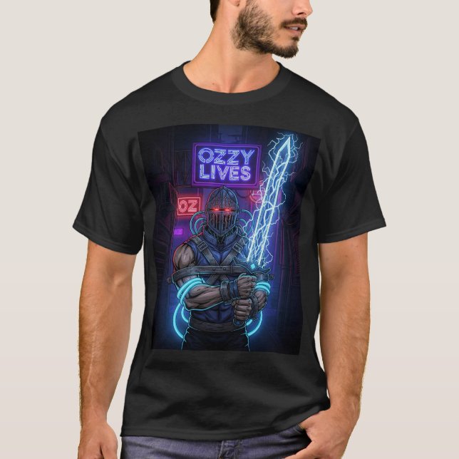 T-shirt  Cyber-Ozzy: No Rest for the Wicked (Devant)