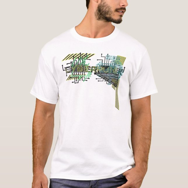 T-shirt Cyber Punk Cyberpunk Trippy Acid Glitch Retro Futu (Devant)