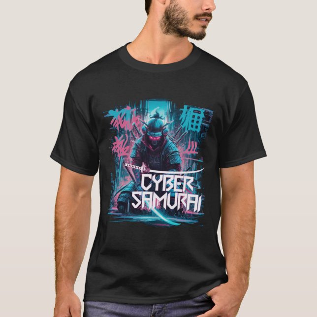 T-shirt cyber samouraï (Devant)