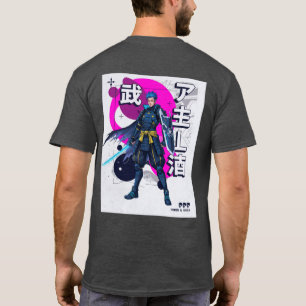 T-shirt Cyber Samouraï Honneur & Données Guerrier Futurist