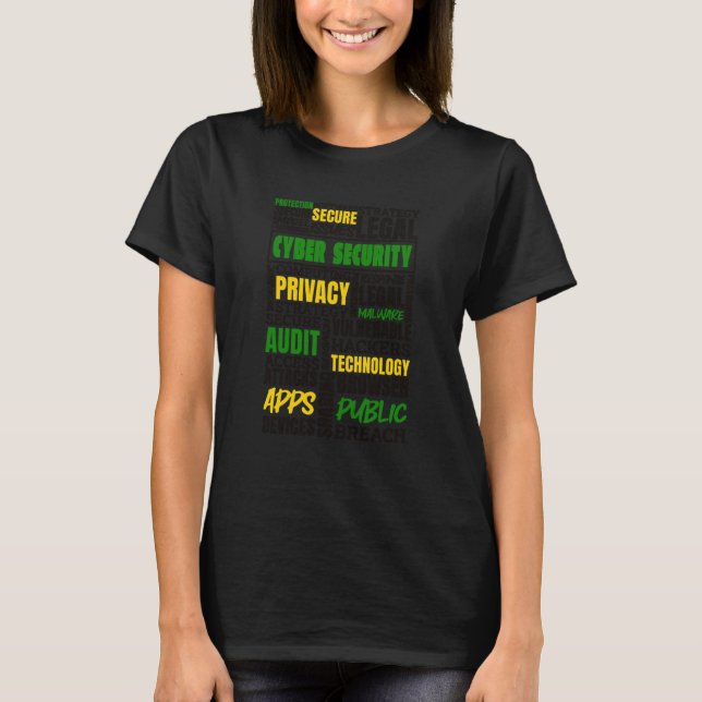 T-shirt Cyber Sécurité Hackers Sécuriser la vie privée Hac (Devant)