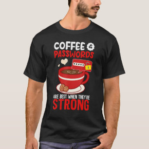 T-shirt Cyber Sécurité Hacking IT Café Mots de passe meill
