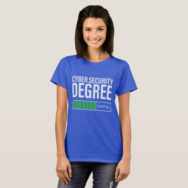 T-shirt Cyber Security Degree Loading, specialist  (Devant entier)