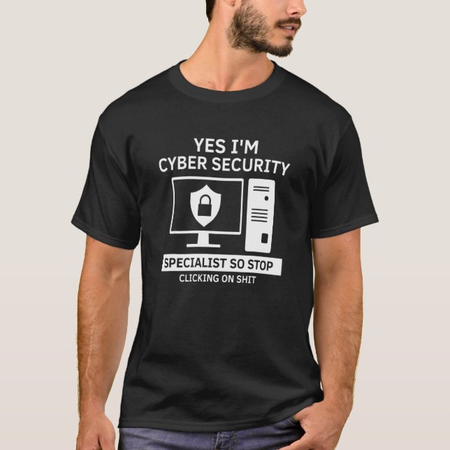 T-shirt Cyber Security Expert pour les conceptions de pira (Devant)